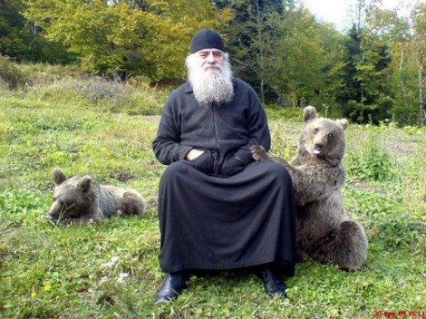 Orthodox Monk with Animal 4